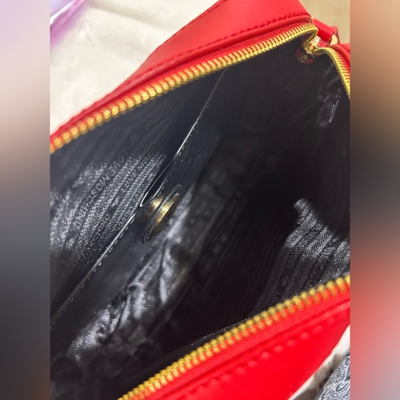 Love Moschino woman’s Polyurethane quilted logo Crossbody Bag Red - Picture 10 of 16